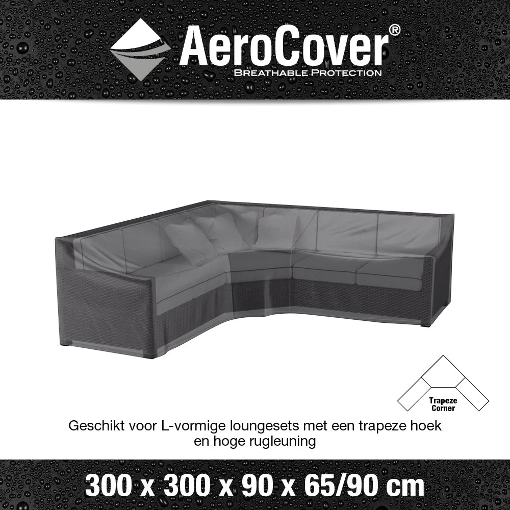 AeroCover Loungesethoes Hoekset Trapeze 300 X 300 X 65/90 Cm 5 AeroCover Loungesethoes Hoekset Trapeze 300 X 300 X 65/90 Cm - Afbeelding 3