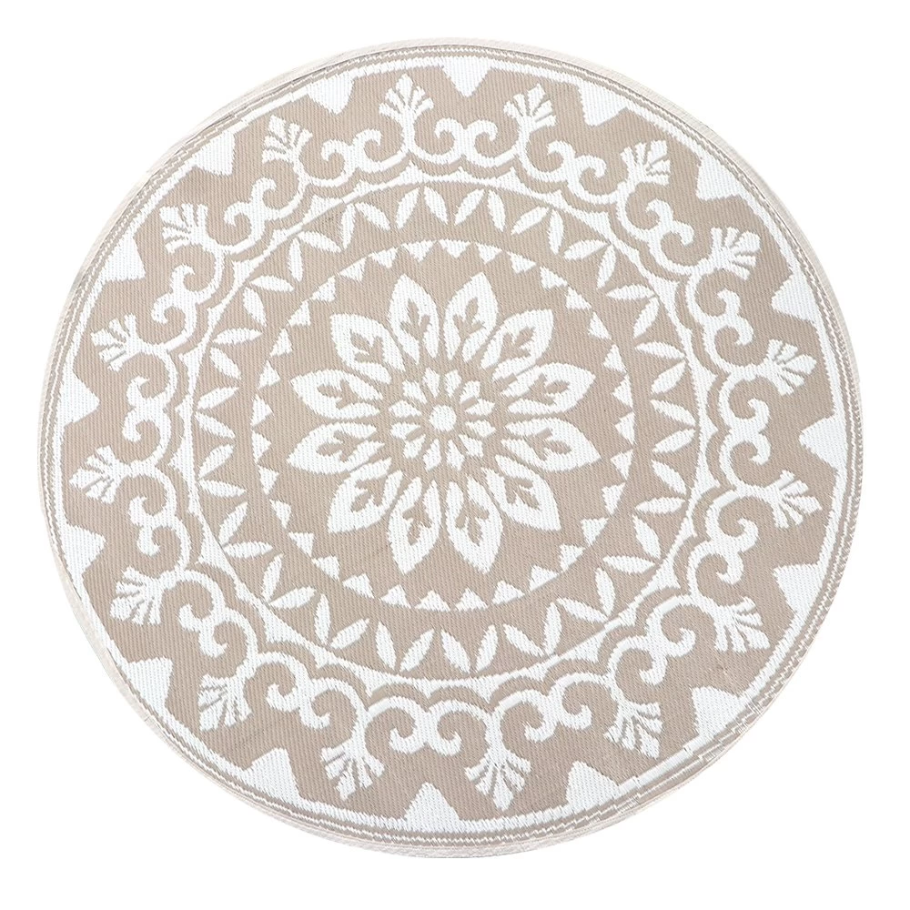 Buitenkleed Rond Mandala / Palm Design - ⌀ 150 Cm 3 Buitenkleed Rond Mandala / Palm Design - ⌀ 150 Cm