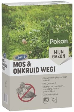 Pokon Mos En Onkruid Weg! 3-in-1 Voor 25m²