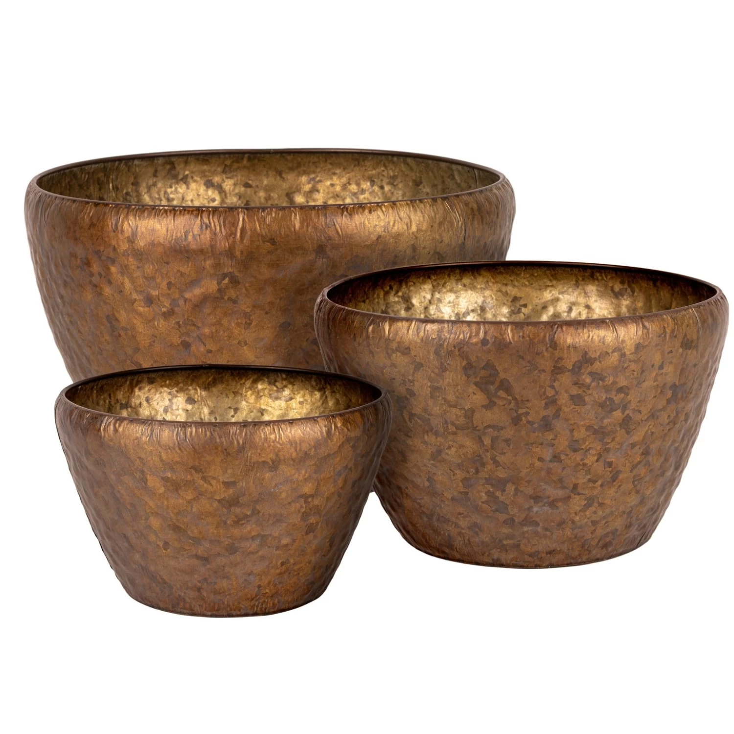 Schaal Metaal Antique Copper - Ø 33,5 X H 20 Cm 4 Schaal Metaal Antique Copper - Ø 33,5 X H 20 Cm - Afbeelding 2