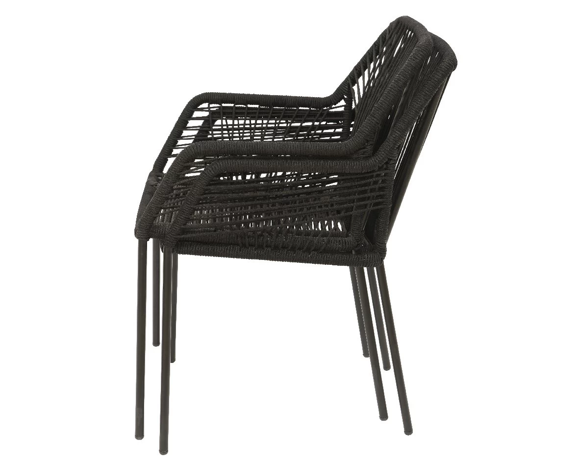 Seville Tuinstoel Zwart - 63 X 57 X 85 Cm 6 Seville Tuinstoel Zwart - 63 X 57 X 85 Cm - Afbeelding 4