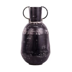 Vaas Metaal Vintage Black - H 54 X D 26 Cm